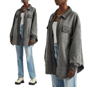 FREE PEOPLE Ruby Jacket Oversized Shirt Shacket